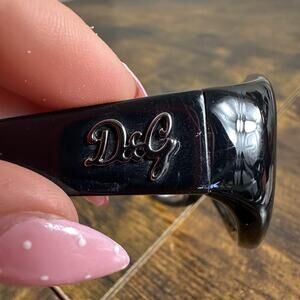 D&G Dolce & Gabbana Sunglasses DD3025 Womens Black Brown Gradient Oval 58-17 125
